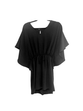Gee Gee Black Romper with Ruffle sleeves Size S